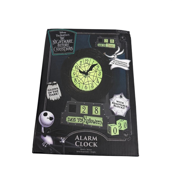Mickey Other - Disney Alarm Clock Unisex OS Black Nightmare Before Christmas Glow Countdown Box